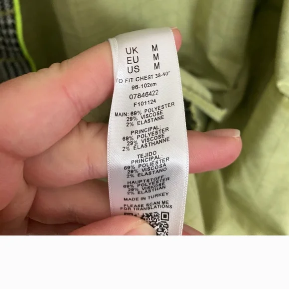 ASOS Houndstooth Coat in Yellow and Black - Picture 5 of 6